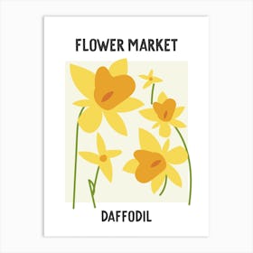 Flower Market Poster Daffodil Art Print