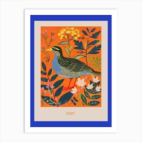 Spring Birds Poster Coot 1 Art Print