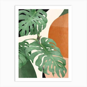 Tropical Monstera Leaves Art Print