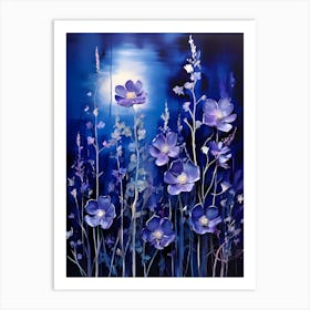 Moonlight Flowers Art Print