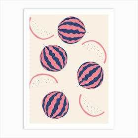 Summer Fruits in Watermelon Art Print