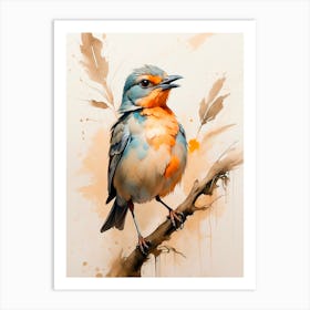 Bird On A Branch Art Print