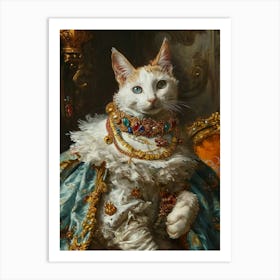 Cat In Medieval Royal Clothing 3 Art Print