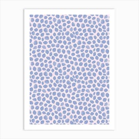 Cornflower Blue Dots Art Print