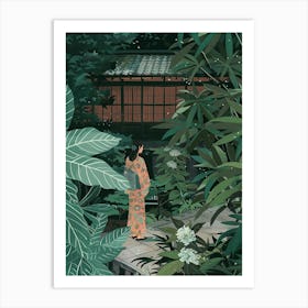 In The Garden Ginkaku Ji Temple Gardens Japan 7 Art Print