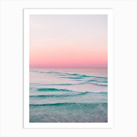 Gwithian Beach, Cornwall Pink Photography 1 Art Print