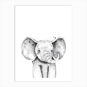 Safari Babies Elephant Art Print