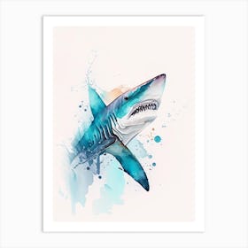 Sand Tiger Shark Watercolour Art Print