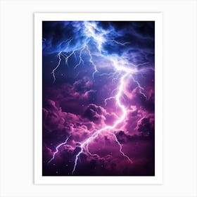 Lightning In The Sky 11 Art Print