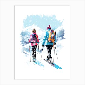 Chamonix Mont Blanc   France, Ski Resort Illustration 7 Art Print