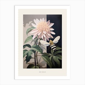 Flower Illustration Bee Balm 1 Poster Art Print