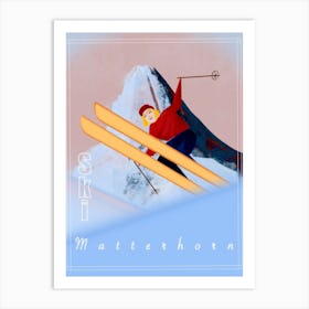 Ski Matterhorn Art Print