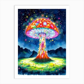 Psychedelic Mushroom Art Print