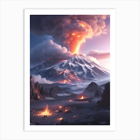 Volcano Eruption 2 Art Print