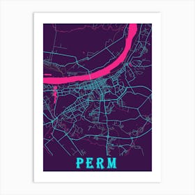 Perm Map Poster 1 Art Print