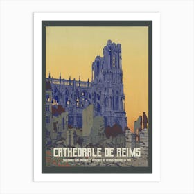 Reims Cathedral Art Print