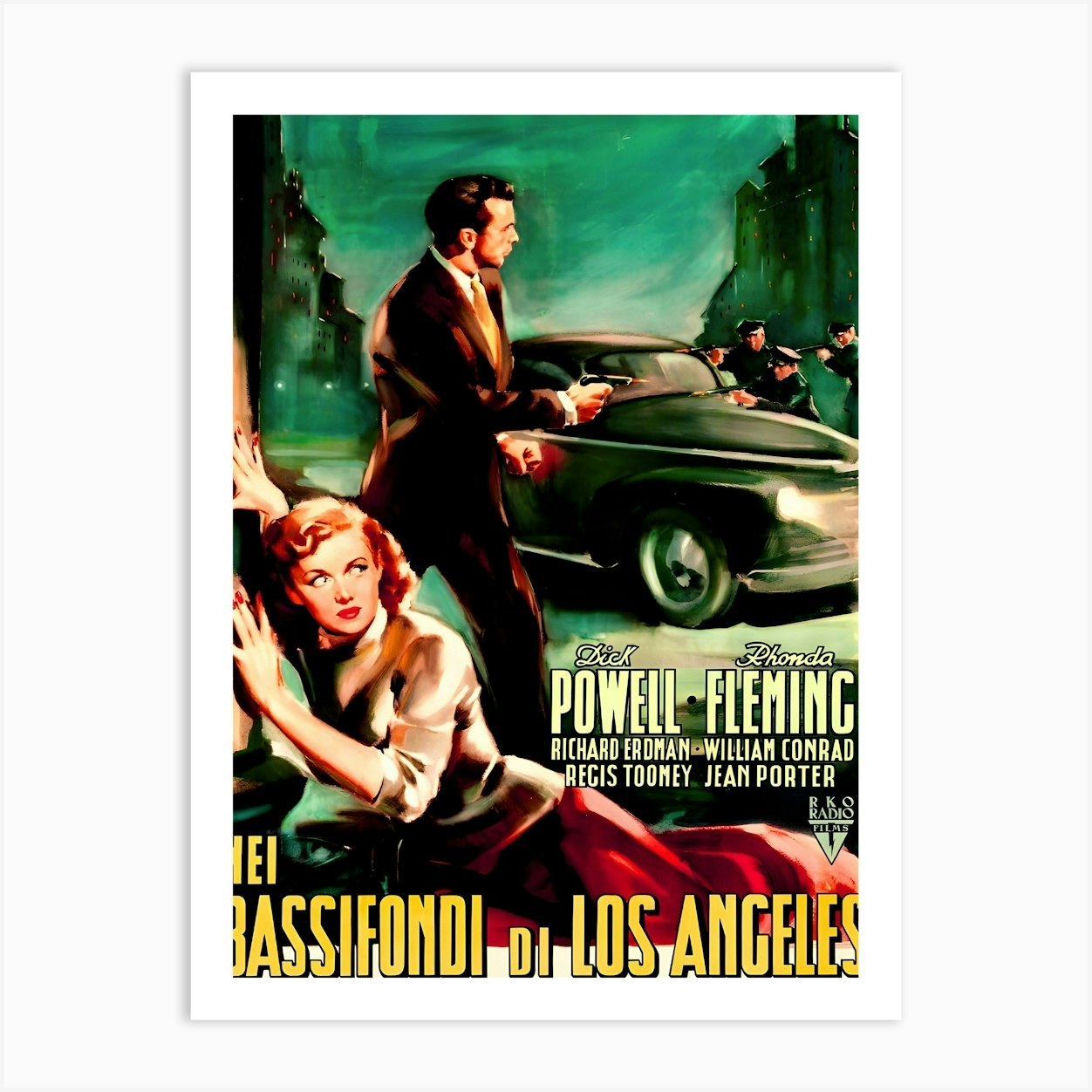 Italian Poster For Robert Parrish's 1951 Film Noir Cry Danger Art Print by Vintage Spirit