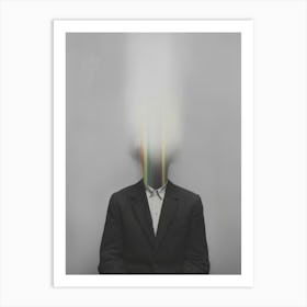 Man In A Suit Surreal Portrait Art Print