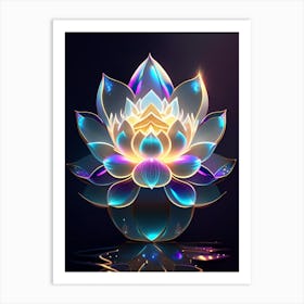 Sacred Lotus Holographic 2 Art Print