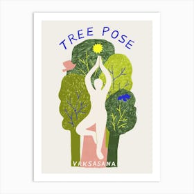 Yoga Tree Pose Art Print