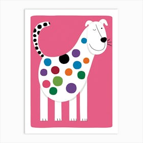 Polka Dot Dog 2 Art Print