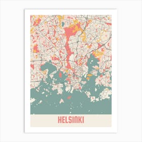 Helsinki Map Poster Art Print