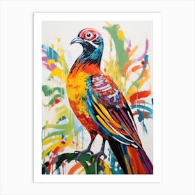 Colourful Bird Painting Pheasant 3 Art Print