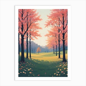 Autumn Trees In The Park Art Print