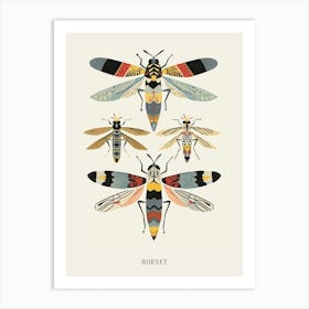 Colourful Insect Illustration Hornet 6 Poster Art Print