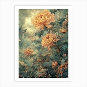 Chrysanthemums Art Print