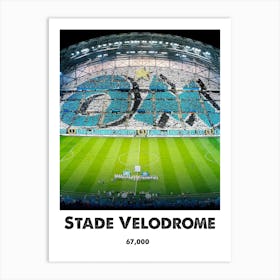 Stade Velodrome, Football, Stadium, Soccer, Art, Wall Print 1 Art Print