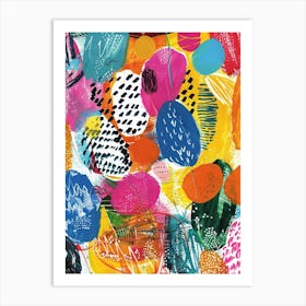 Abstract Jelly Bean Pattern Painting Art Print