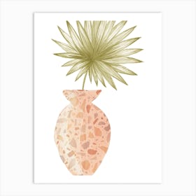 Watercolor Plant In A Vase Art Print