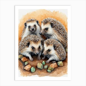 Hedgehogs Art Print