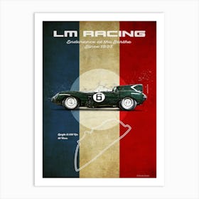 Lm Racing Jaguar D-Type Art Print