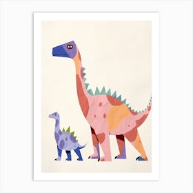 Nursery Dinosaur Family 1 Art Print