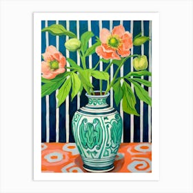 Flowers In A Vase Still Life Painting Peony 4 Art Print