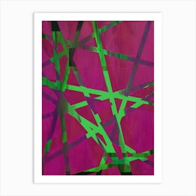 Tangled - Plum Green Art Print