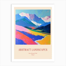 Colourful Abstract Tatra National Park Poland 1 Poster Art Print