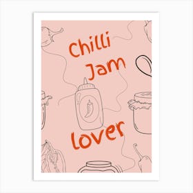 Chilli Jam Poster Pink Art Print