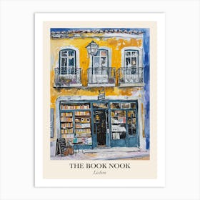 Lisbon Book Nook Bookshop 3 Poster Art Print