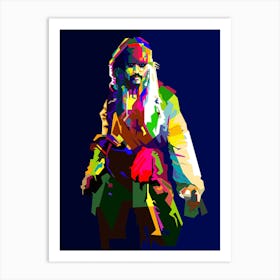 Captain Jack Sparrow Pop Art Wpap Art Print
