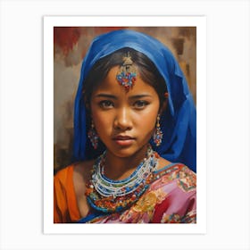 Indian Girl Art Print