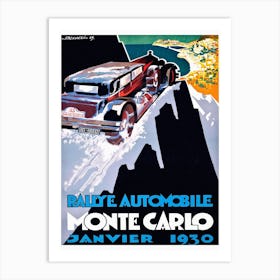 1930 Monaco Rallye Monte Carlo Art Print