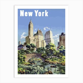 New York Skyline From The Central Park Art Print