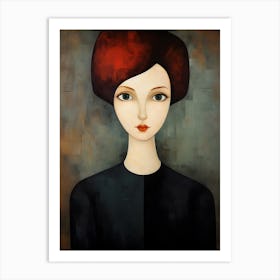 Contemporary art of woman's portrait Art Print