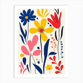 Abstract Floral Print Art Print