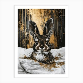 Bunny In Bed Art Print