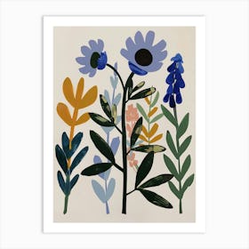 Painted Florals Lavender 3 Art Print