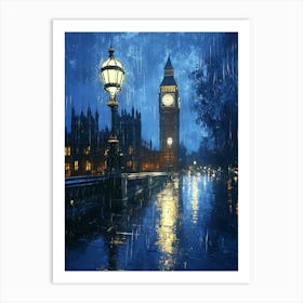 Fantasy Rainy Night In London 2 Art Print